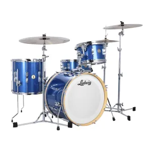 Ludwig Continental Club 20" Downbeat Plus 4-Piece Shell Pack - Blue Sparkle