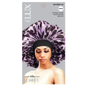 LUX Luxury Silky Satin Bonnet Jumbo Size Leopard