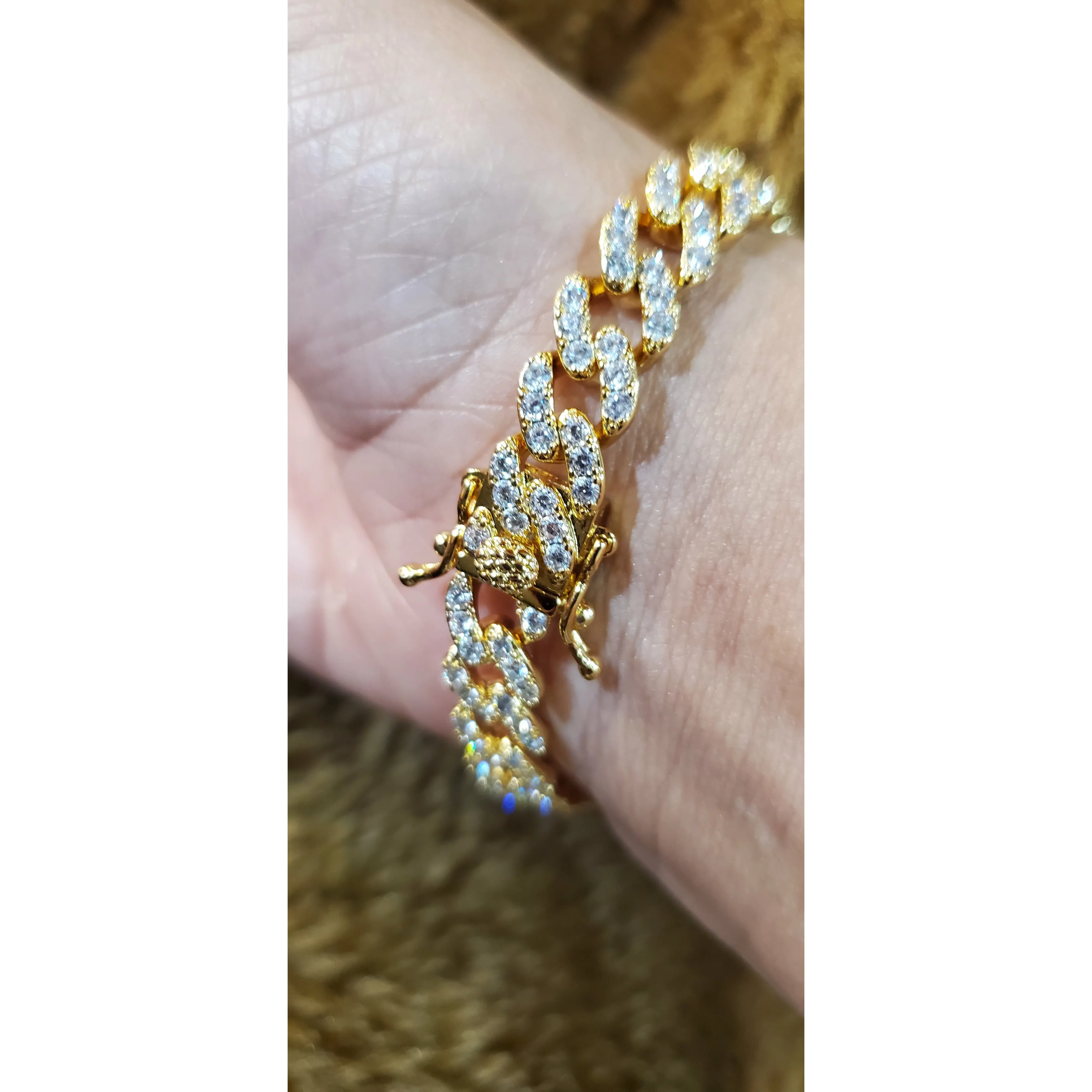 Luxe Gold Iced Out Cuban Link Bracelet