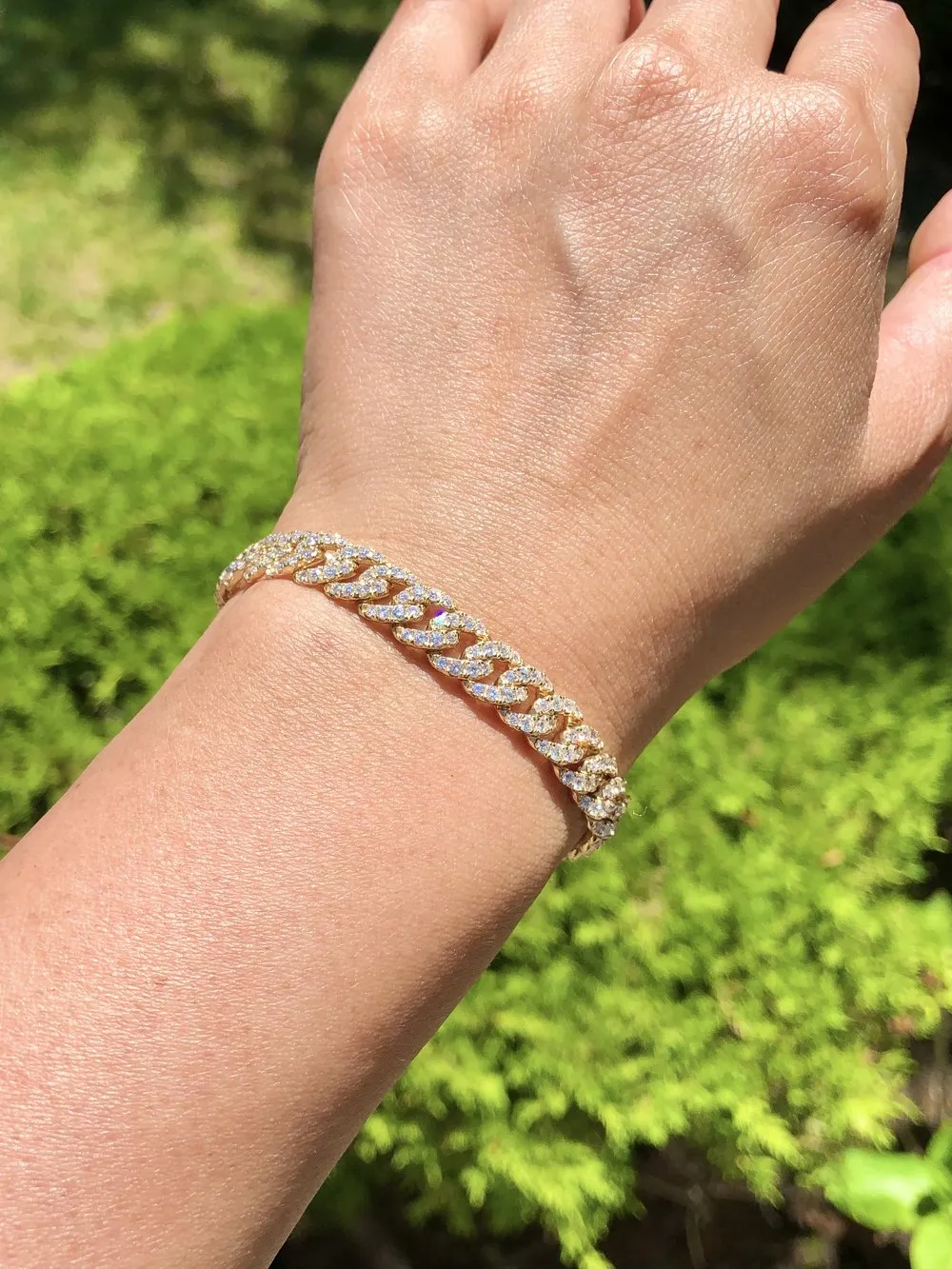Luxe Gold Iced Out Cuban Link Bracelet