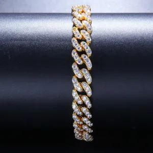 Luxe Gold Iced Out Cuban Link Bracelet
