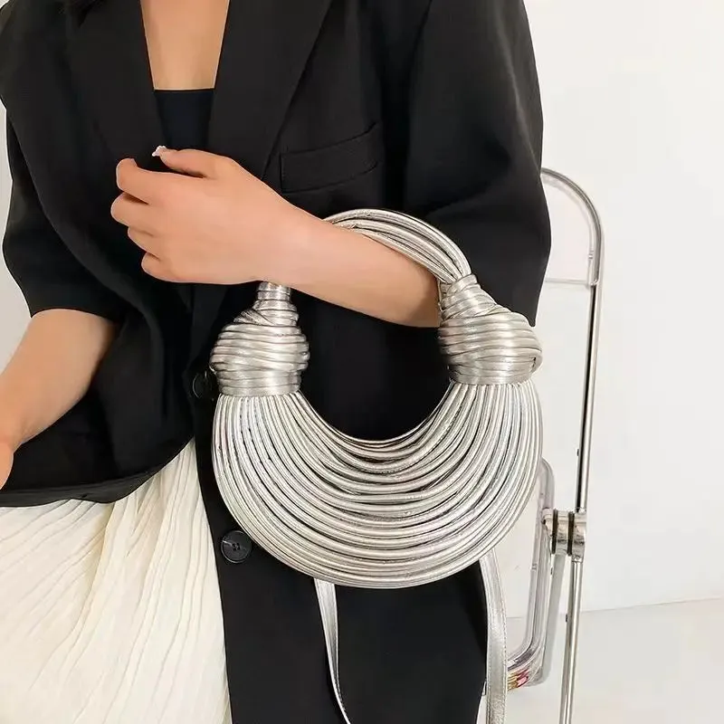 Luxe Rope-Weave Evening Clutch