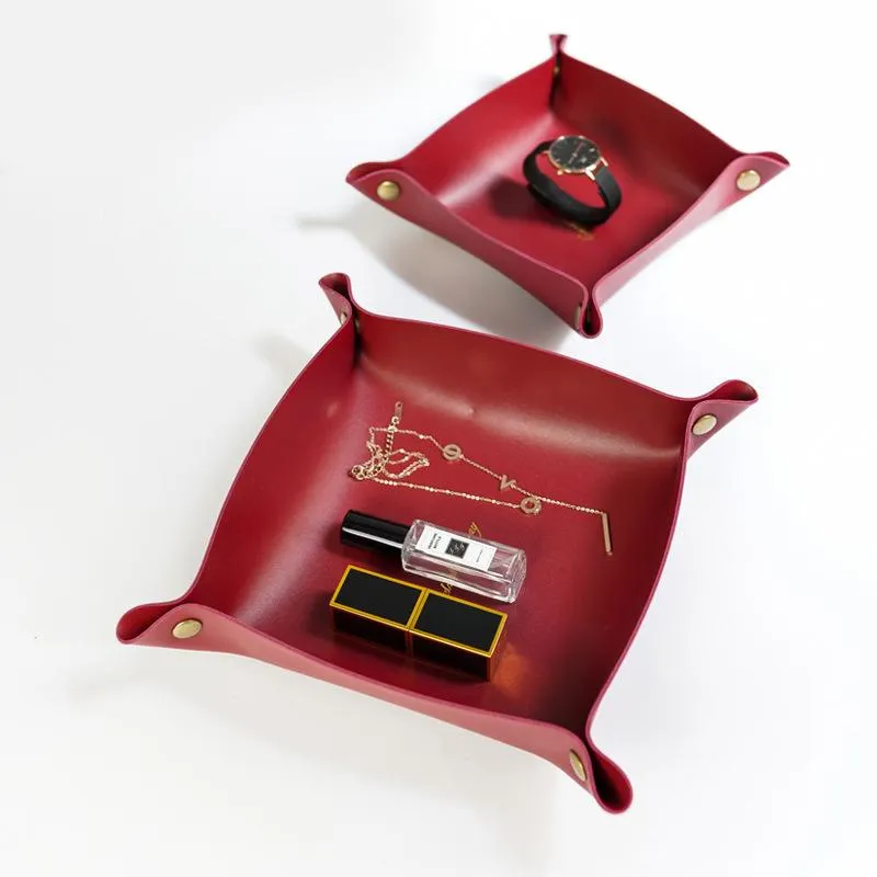 Luxora | Elegant Faux Leather Jewelry Tray