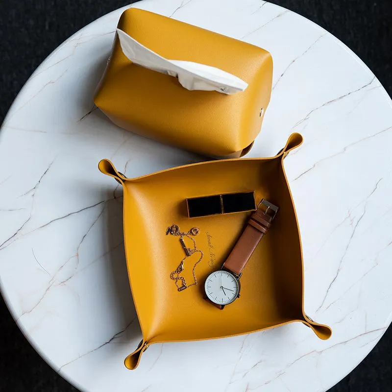 Luxora | Elegant Faux Leather Jewelry Tray