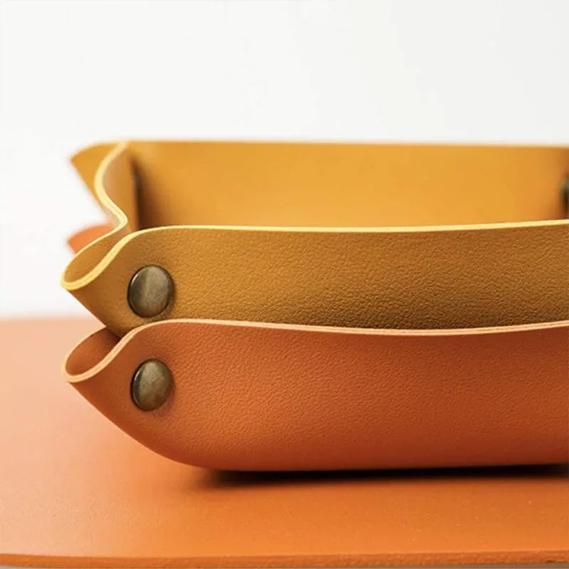 Luxora | Elegant Faux Leather Jewelry Tray