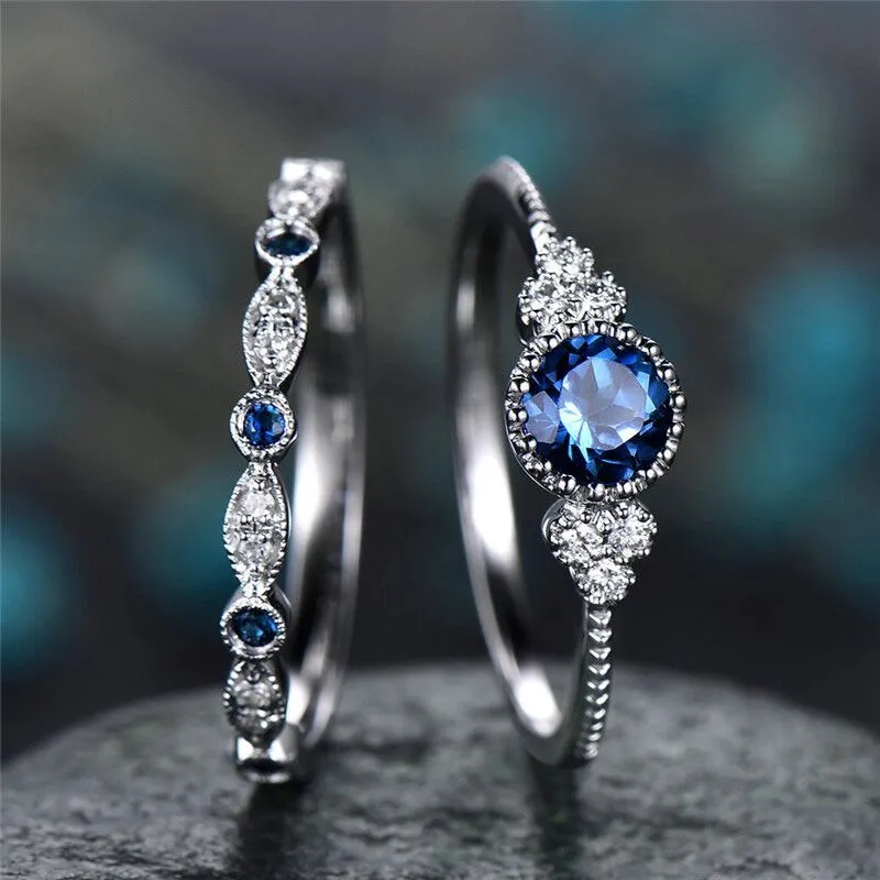 Luxury Crystal Ring 2Pcs/Set