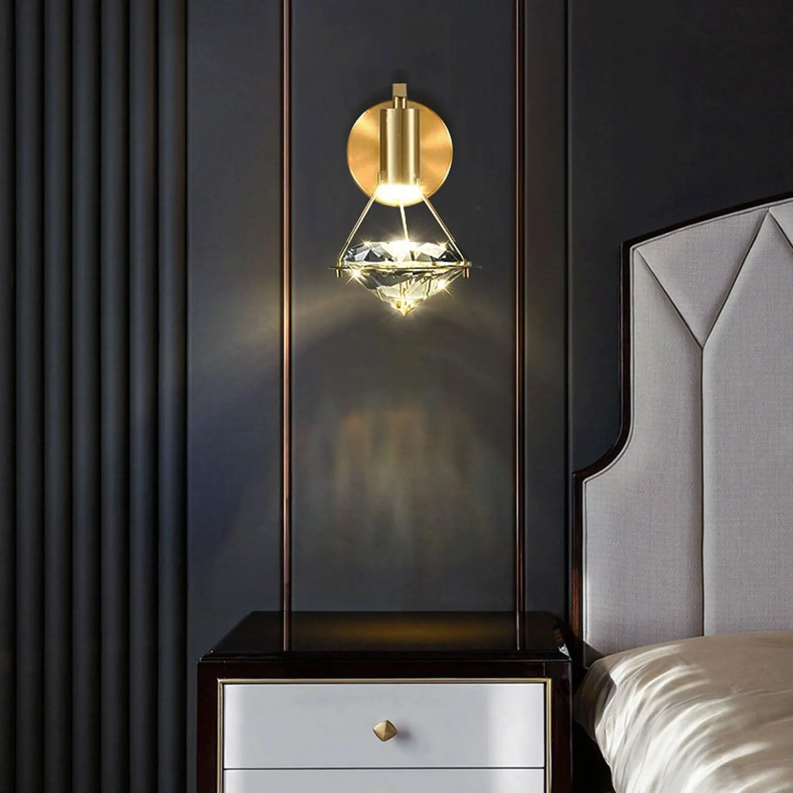 Luxury K9 Diamond Crystal Wall Lamp 5W