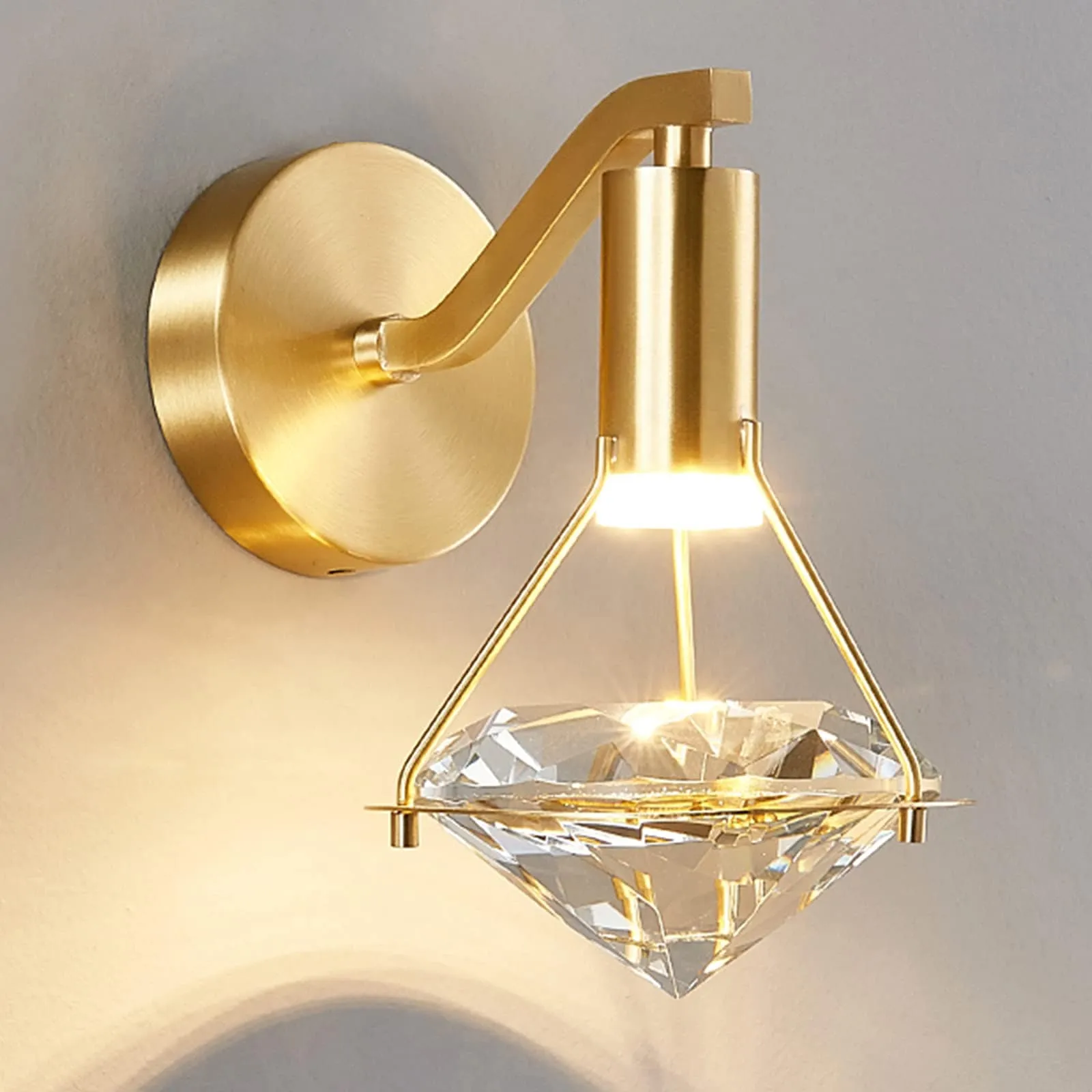 Luxury K9 Diamond Crystal Wall Lamp 5W