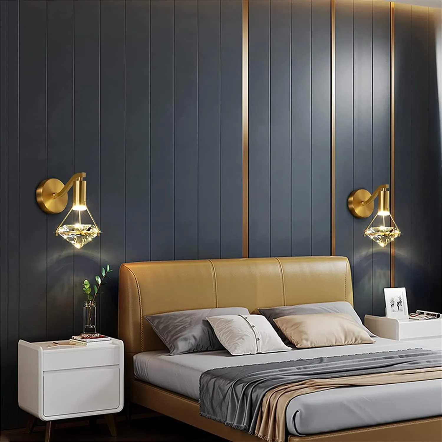 Luxury K9 Diamond Crystal Wall Lamp 5W