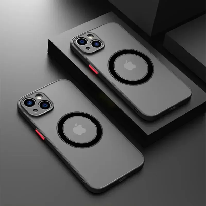 Luxury Matte Magnetic Magsafe Wireless Charging Case For iPhone