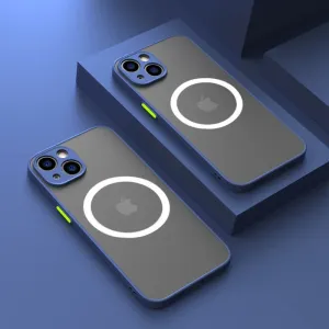Luxury Matte Magnetic  Magsafe Wireless Charging Case For iPhone