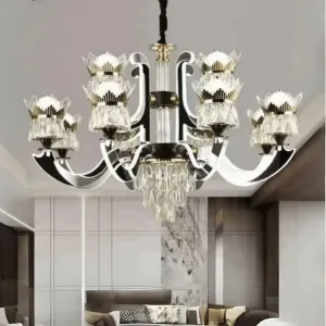 Luxury Modern LED Sputnik Glass Crystal 12 Heads Ceiling Pendant Chandelier - CL-19-12