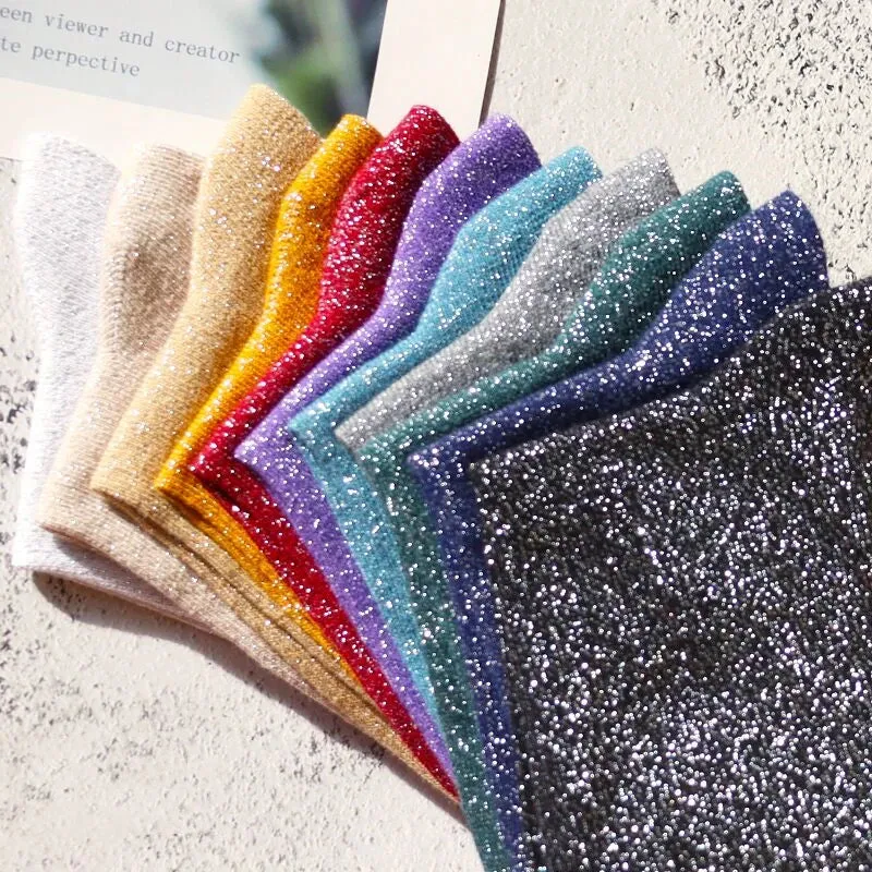 Luxury Shiny Gold & Silver Silk Socks