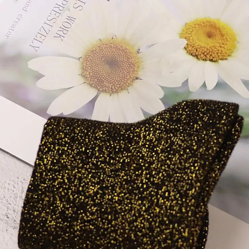 Luxury Shiny Gold & Silver Silk Socks