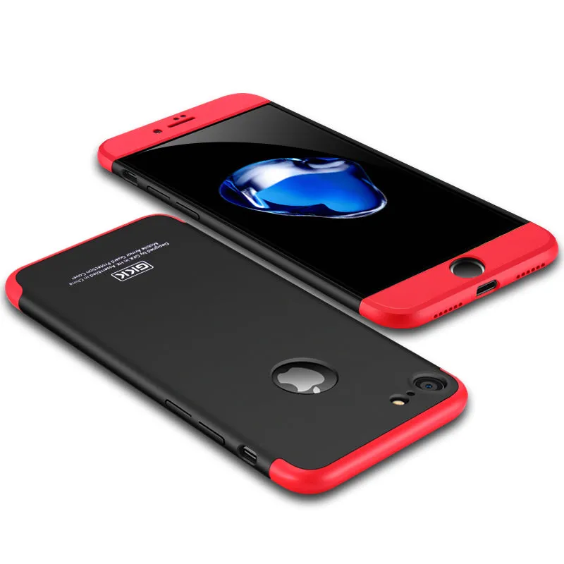 Luxury Slim 3 in 1 Hybrid Armor Hard Case For Apple iphone 6 Plus/6s Plus Full Body 360 Degree Protection Back Cover Case Black