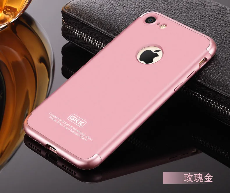 Luxury Slim 3 in 1 Hybrid Armor Hard Case For Apple iphone 6 Plus/6s Plus Full Body 360 Degree Protection Back Cover Case Black