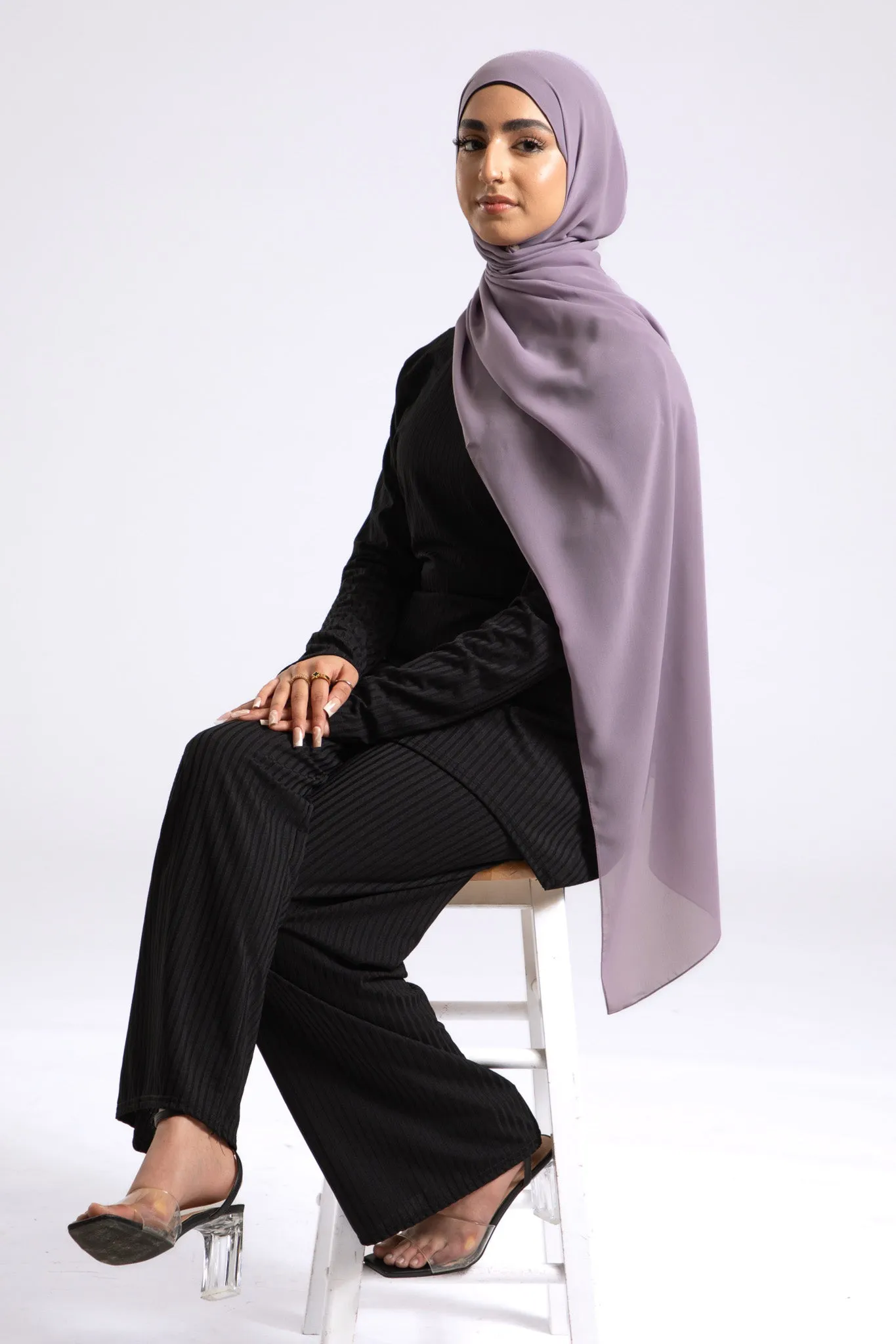 Luxury Soft Chiffon Hijab - Dusky Lilac