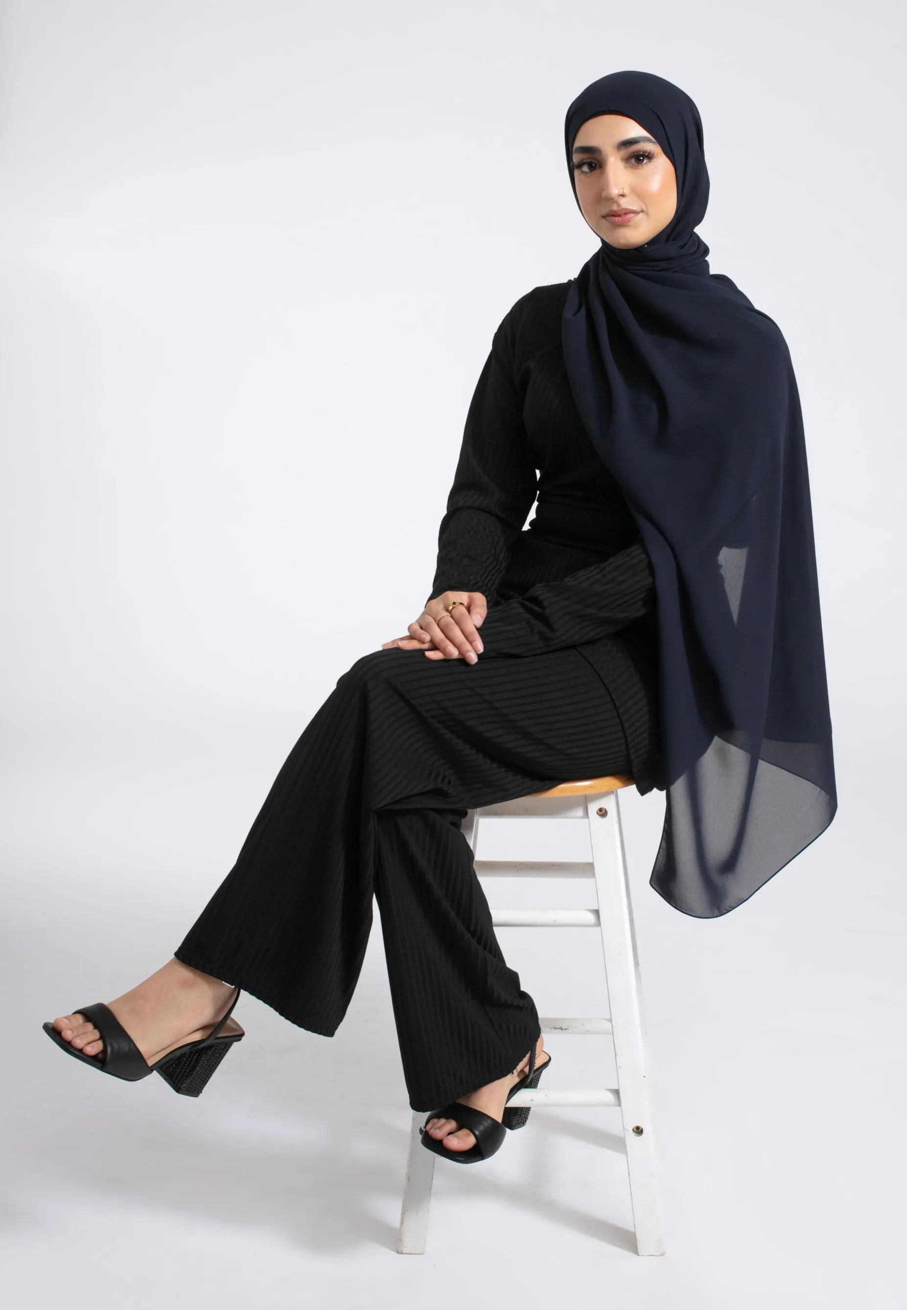 Luxury Soft Chiffon Hijab - Midnight Navy