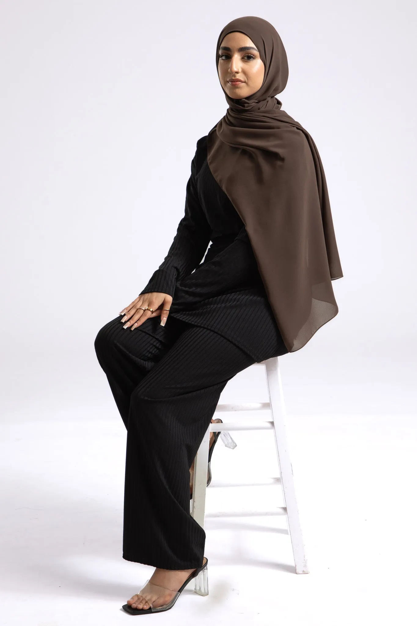 Luxury Soft Chiffon Hijab - Oak Brown