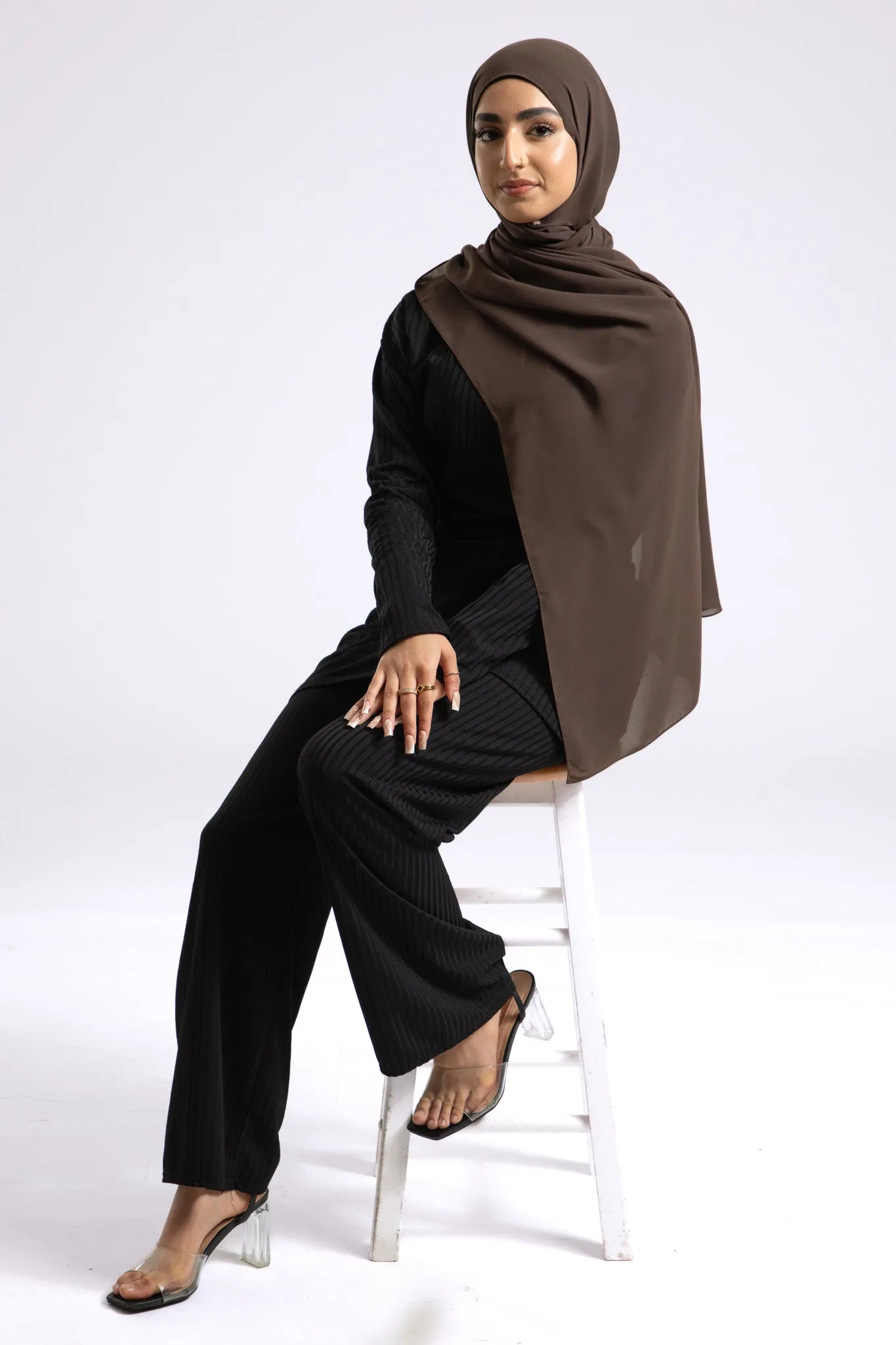 Luxury Soft Chiffon Hijab - Oak Brown
