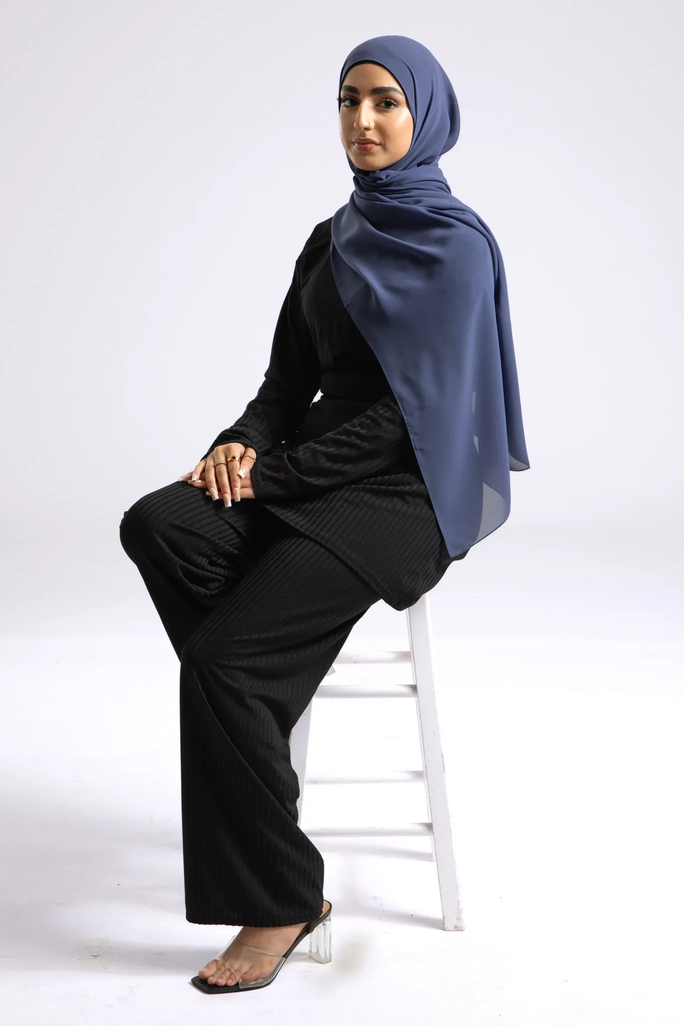 Luxury Soft Chiffon Hijab - Periwinkle Blue