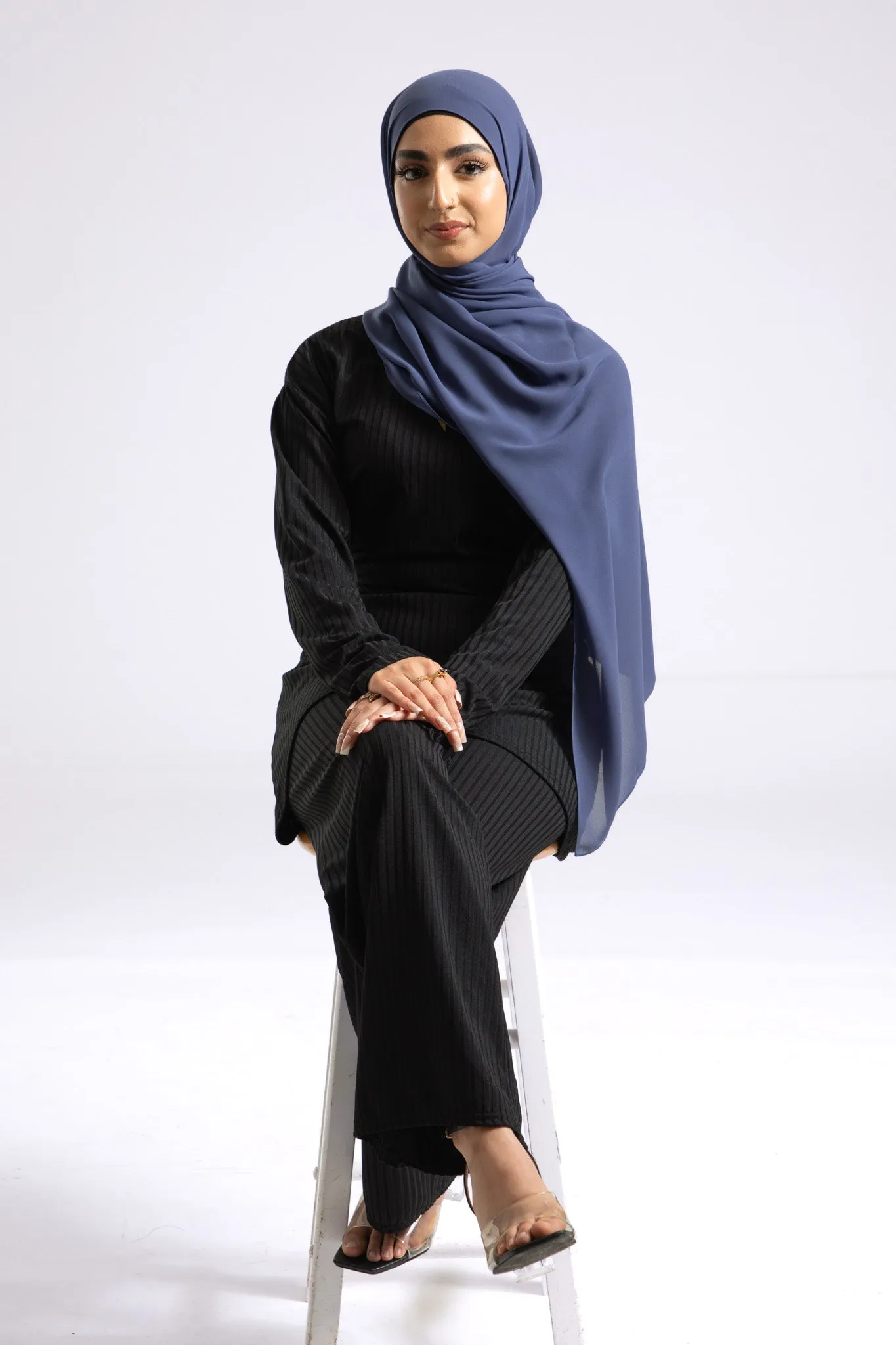 Luxury Soft Chiffon Hijab - Periwinkle Blue