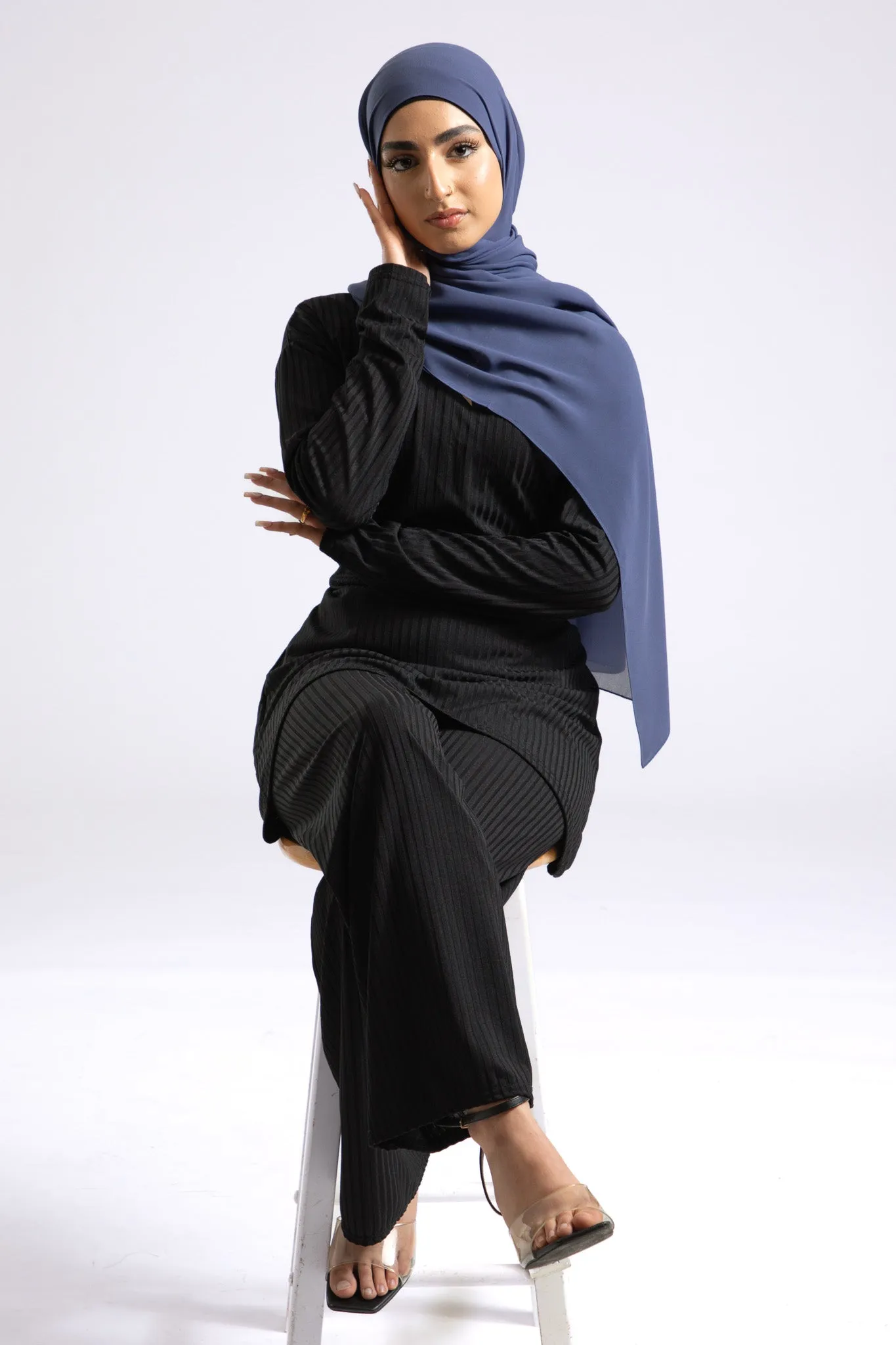 Luxury Soft Chiffon Hijab - Periwinkle Blue
