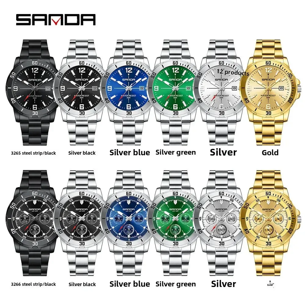 Luxury Stainless Steel Quartz Men's Watch
