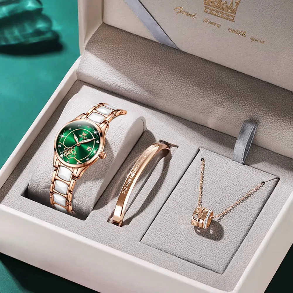 Luxury Women Watch Camellia Quartz Japan Movement 30M Waterproof Watch for Women Ceramics Women Wristwatch