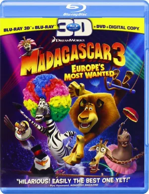 Madagascar 3: Europe's Most Wanted 3D Blu-ray   Blu-ray   DVD   Digital Copy (3-Disc Set) (Free Shipping)