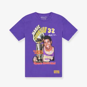 Magic Johnson Los Angeles Lakers Sports Illustrated Tee - Faded Purple