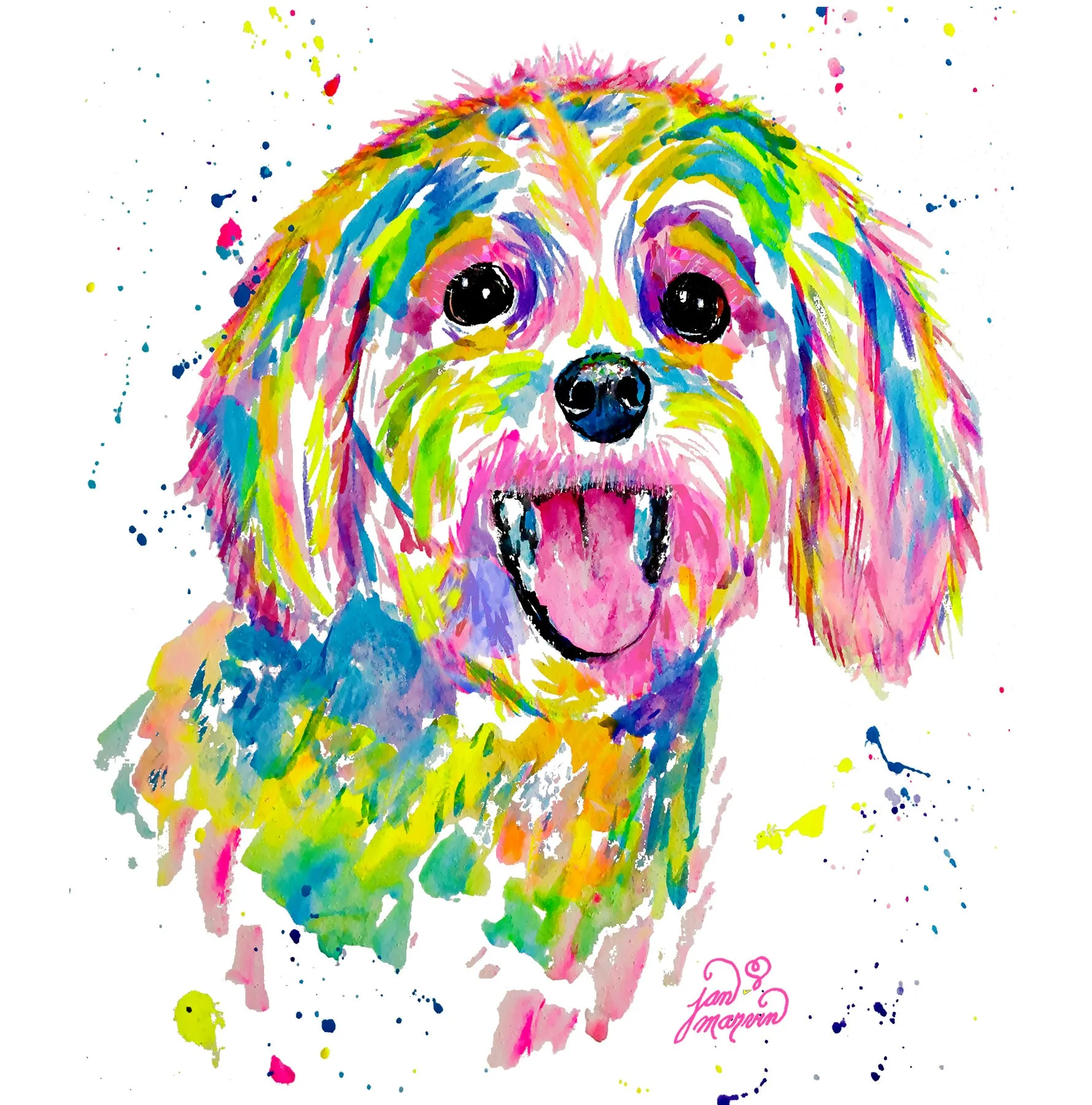 Maltese Bichon Frise Tile Mural, High Quality (won't fade), Indoor or Outdoor, Wall Tiles, Backsplash, Shower