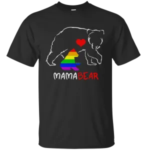 Mama Mom Mammy Bear Grizzly Animal Rainbow Mothers Day Nurse Love Heart Family Gift Unisex T-Shirt