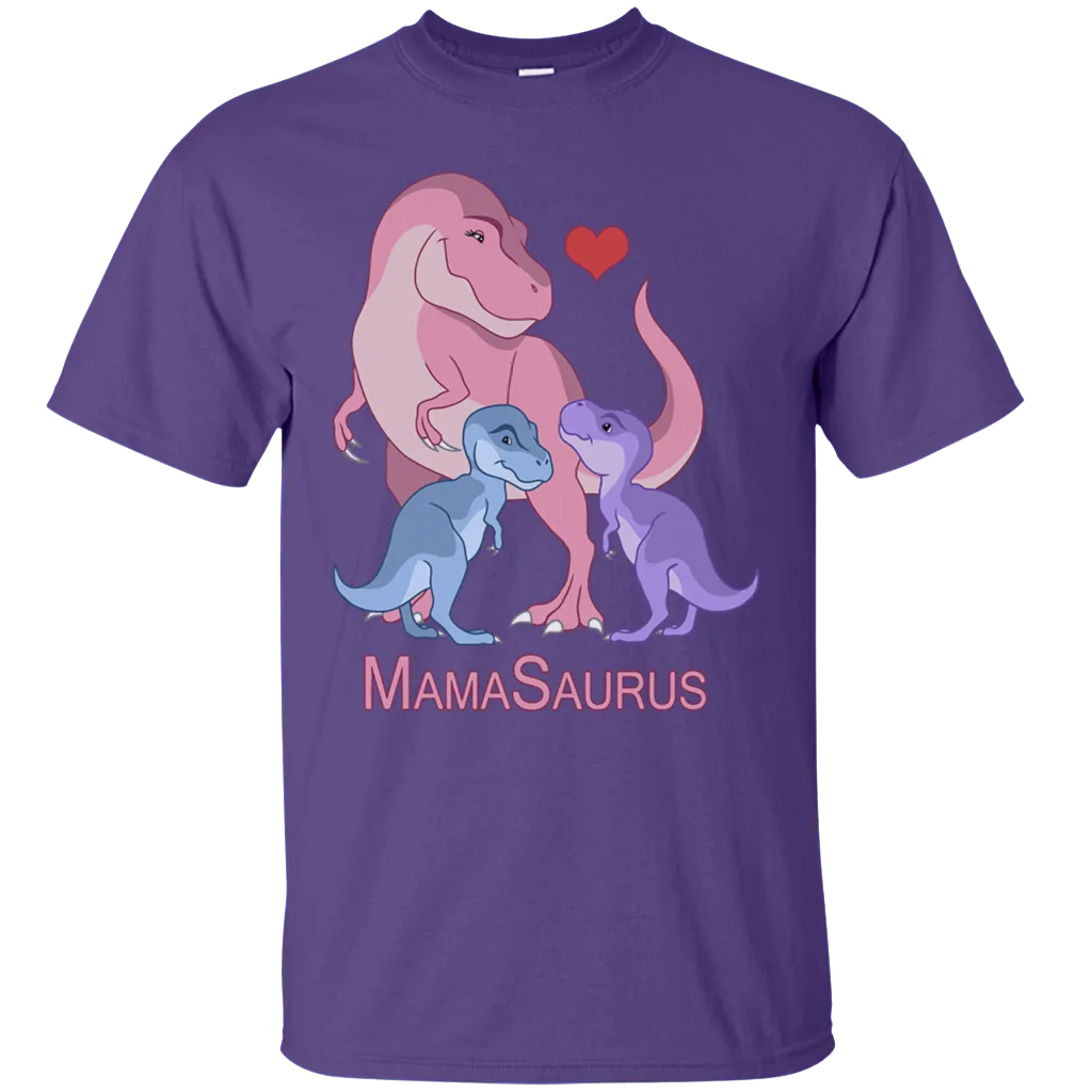 Mamasaurus Rex 2 Babies Mama Mom Mammy Mothers Day Trex Dinosaurus Dino Love Heart Family Gift Unisex T-Shirt