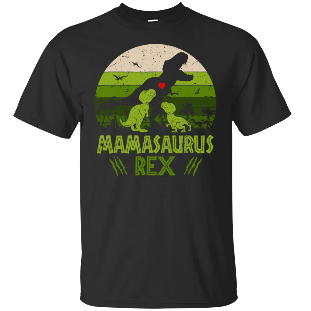 Mamasaurus Rex 2 Babies Mama Mom Mammy Mothers Day Trex Dinosaurus Dino Love Heart Family Gift Unisex T-Shirt
