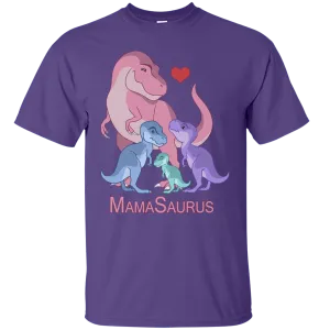 Mamasaurus Rex 3 Babies Mama Mom Mammy Mothers Day Trex Dinosaurus Dino Love Heart Family Gift Unisex T-Shirt