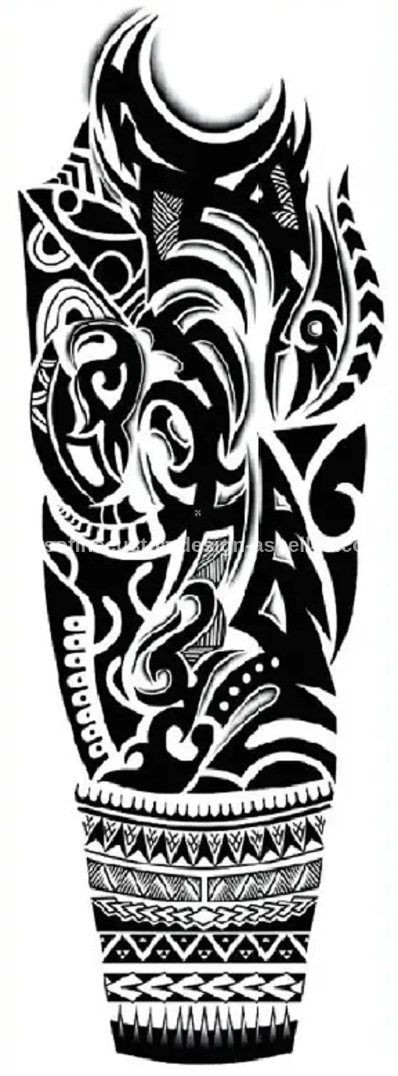 Maori Tribal Polynesian Totem Printable Large Temporary Tattoo - Custom Digital Download Design - DIY Your Own Tattoo Canvas Wall Art Poster