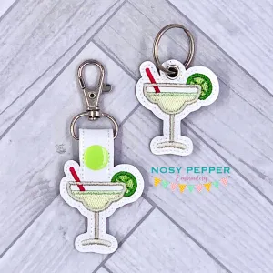 Margarita eyelet fob and snap tab machine embroidery design DIGITAL DOWNLOAD