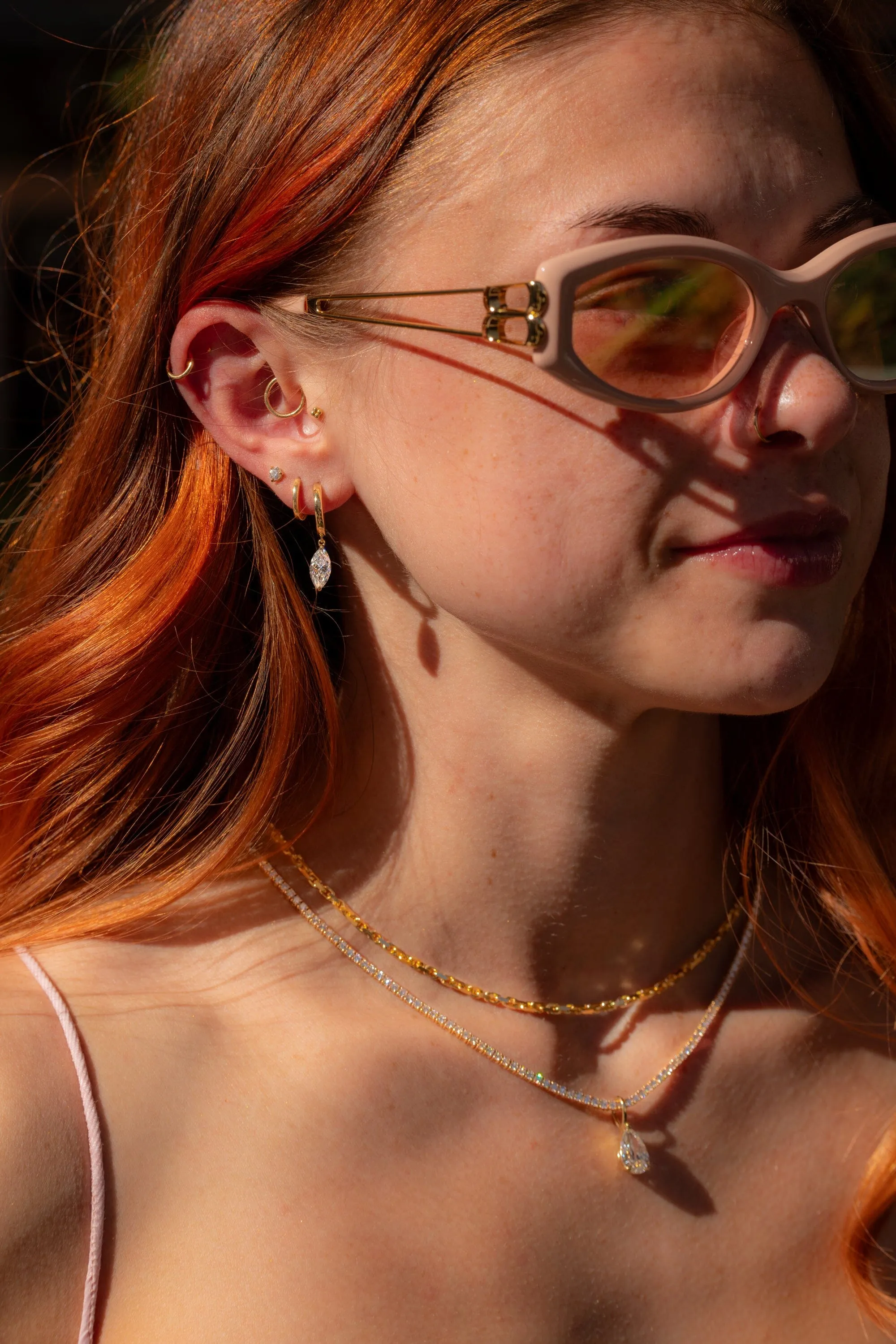 Marquise Drop High Polish Hoops