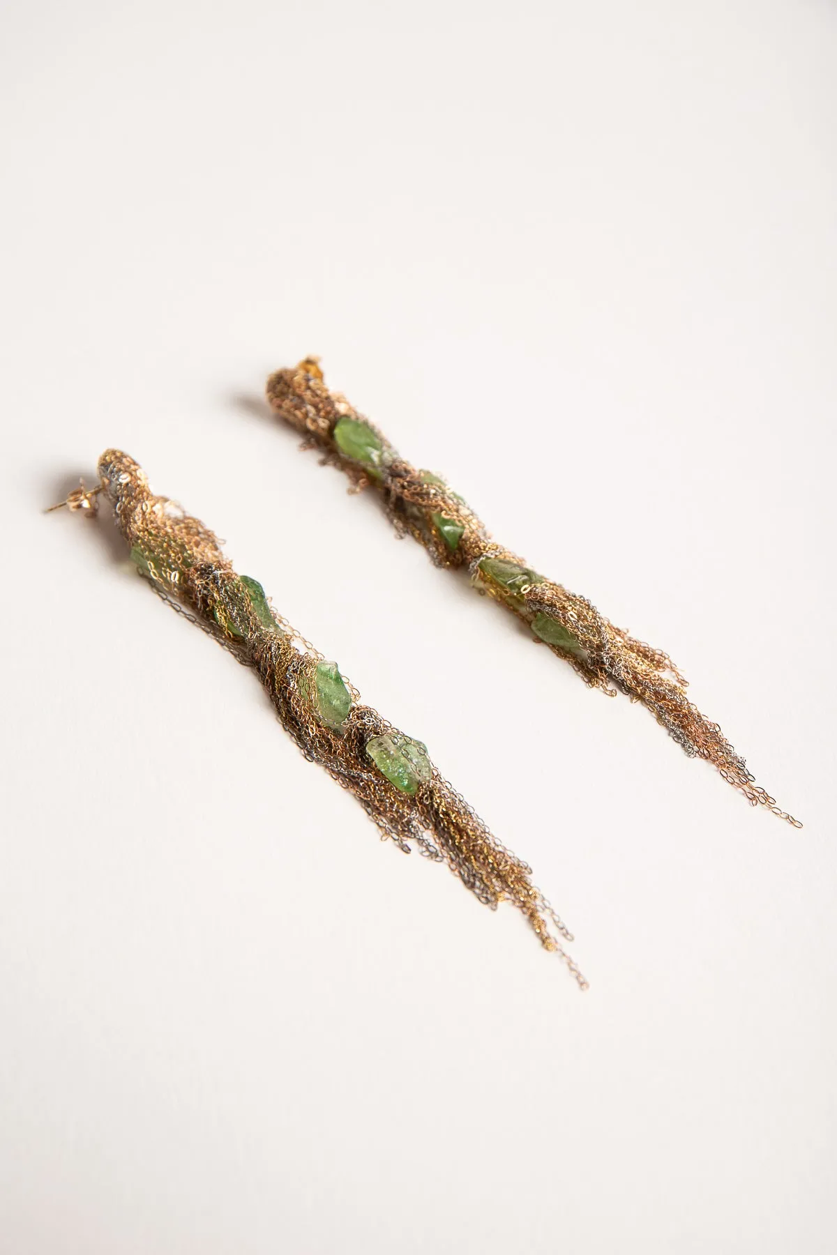 MARTIN BERNSTEIN | GOLD TZARORITE EARRINGS