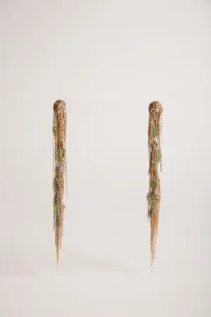 MARTIN BERNSTEIN | GOLD TZARORITE EARRINGS