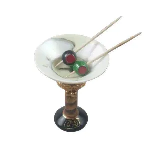 Martini Glass with Olives