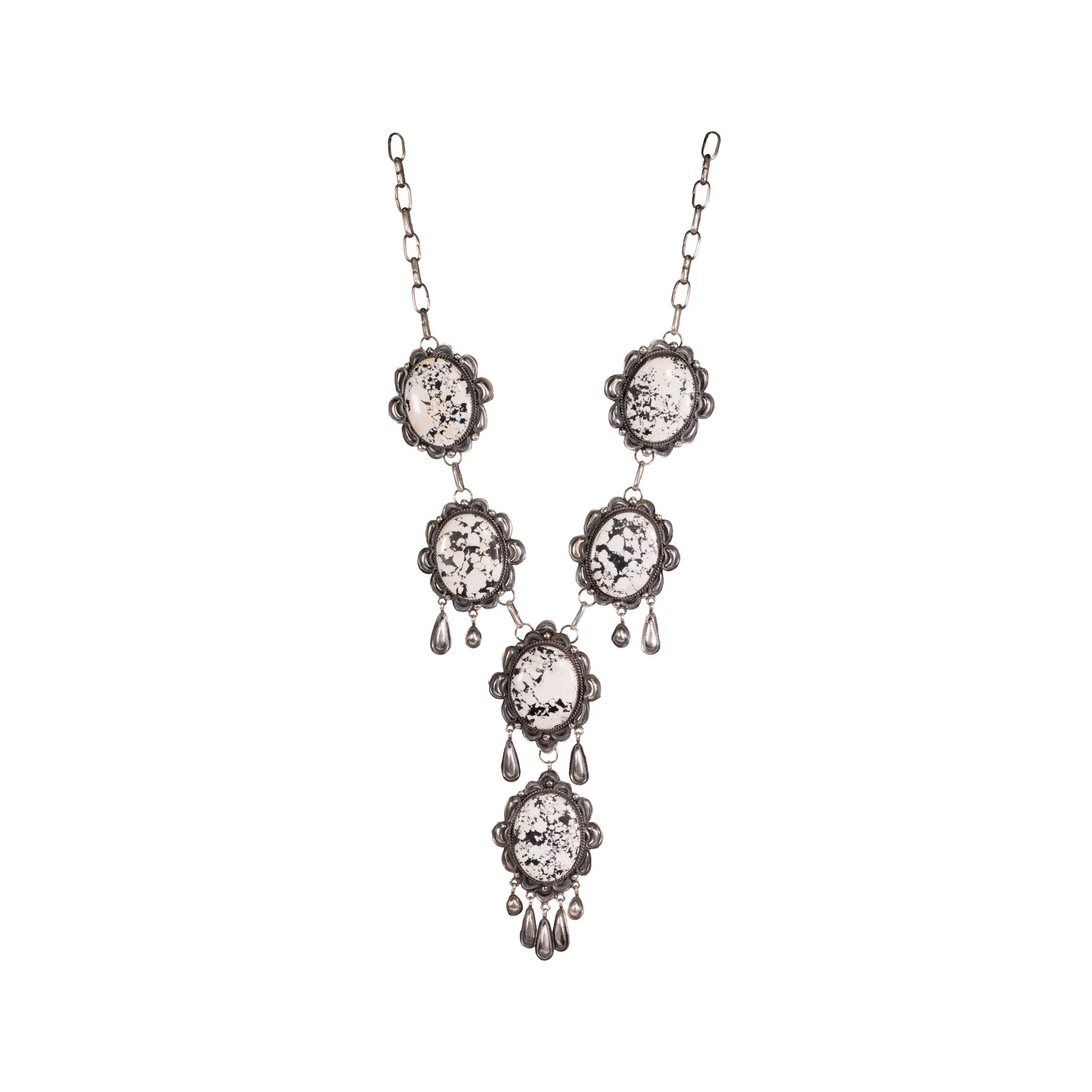 Massive White Buffalo Turquoise Necklace