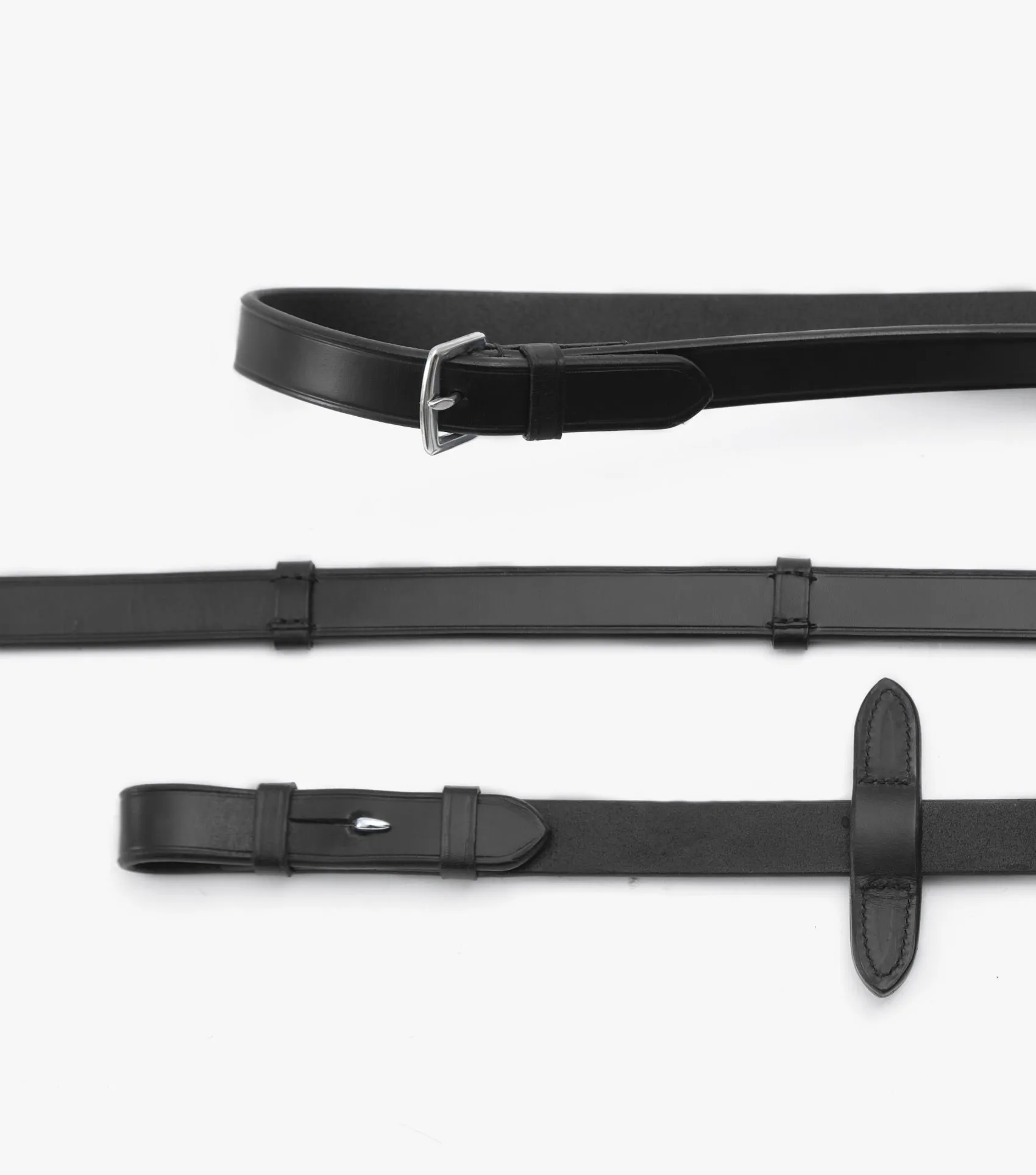 Matteo Leather Grip Reins Black
