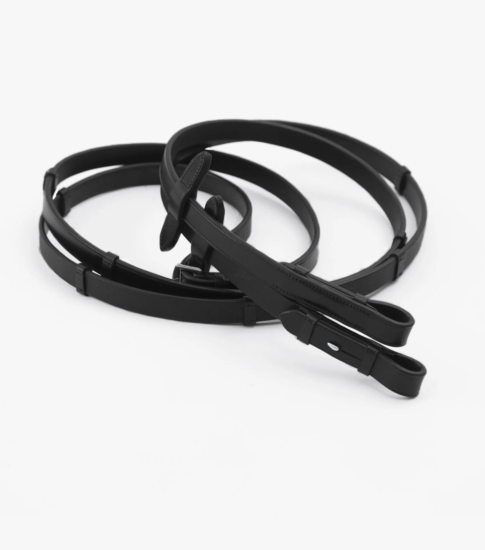 Matteo Leather Grip Reins Black