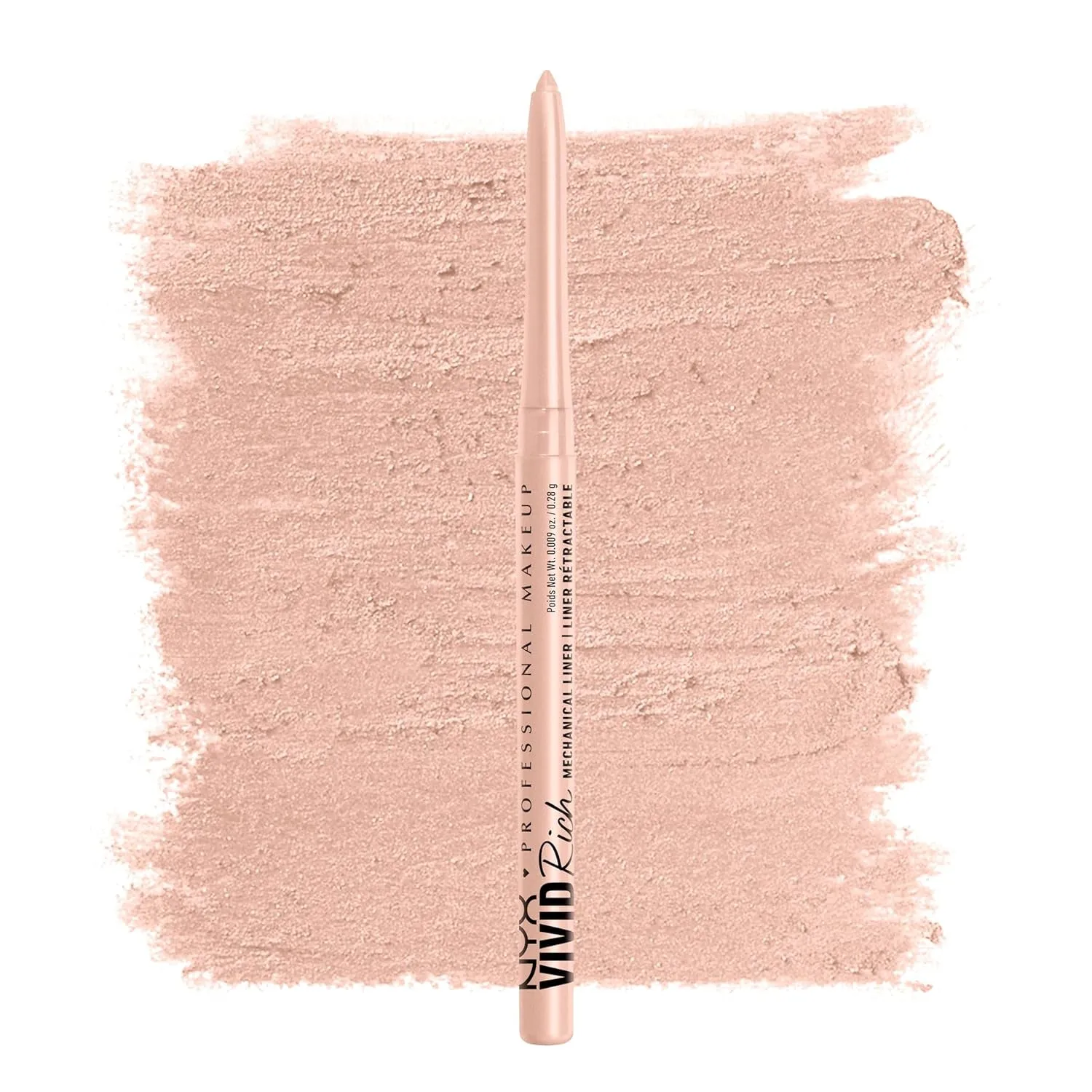 Mechanical Eye Pencil,Vivid Rich Mechanical, Creamy Retractable Eyeliner - Always Onyx, Black Eyeliner