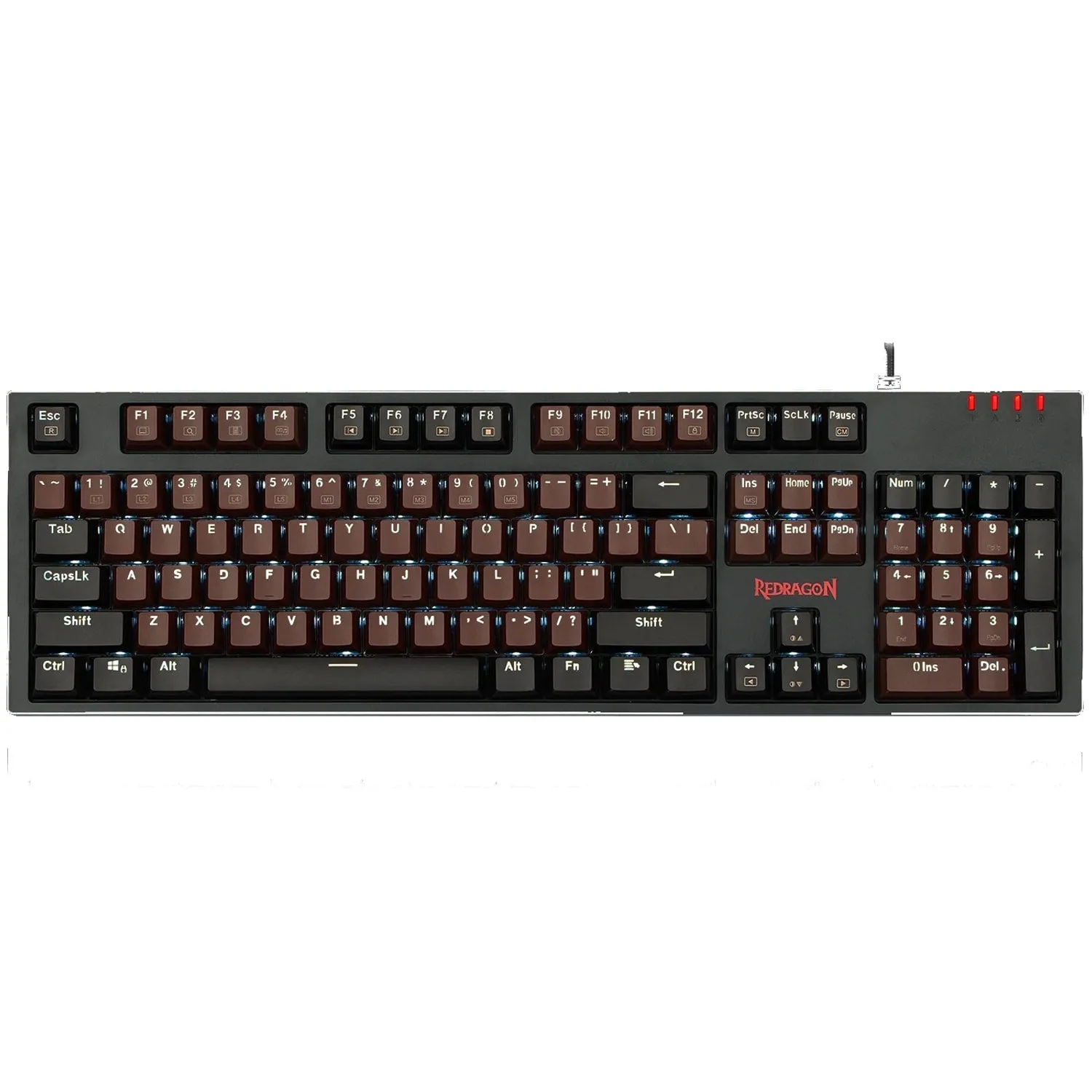 Mechanical Gaming Keyboard Ultra-Fast V-Optical Blue Switches, White Backlit