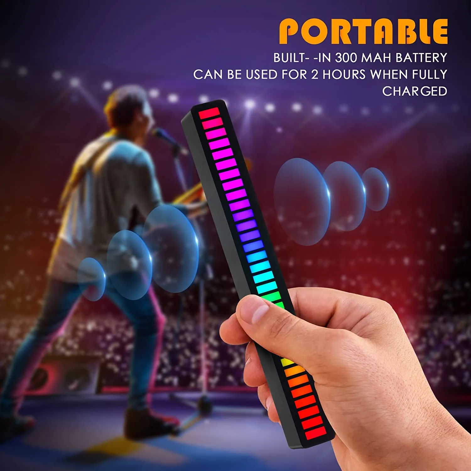 【Mega Sale!】RGB Voice-Activated Synchronous Rhythm Colorful Light