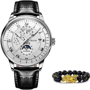 Men Mechanical Leather Waterproof  Luxury Automatic Watch