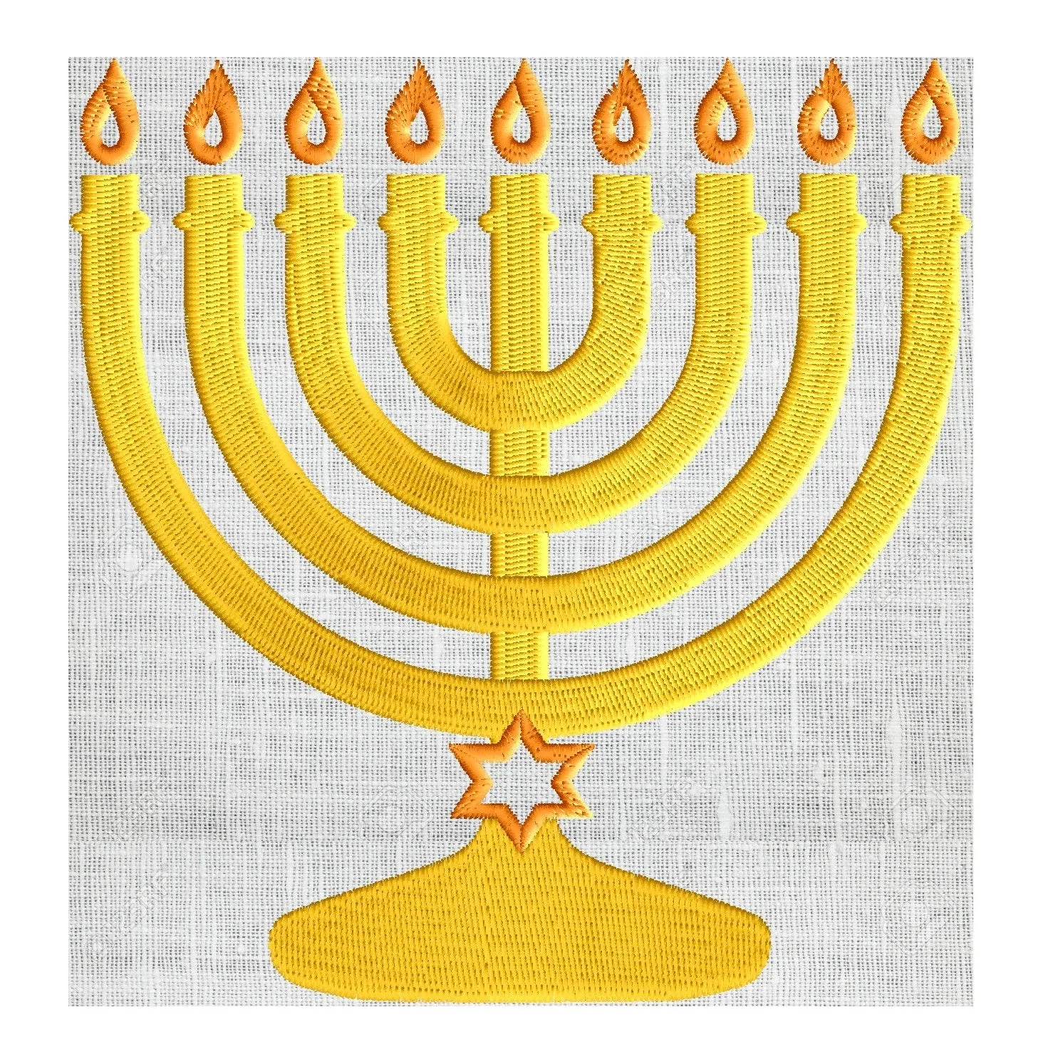 Menorah w Star of David EMBROIDERY DESIGN FILE Instant download 5x7 & 4x4 hoops Exp Xp3 Dst Hus Jef Pes - Hannukah Jewish Festival of Lights